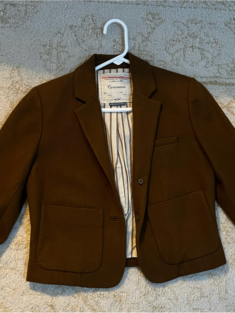 Cartonnier Brown Cropped Blazer Jacket